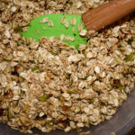 Mixing Pumpkin Spic Granola